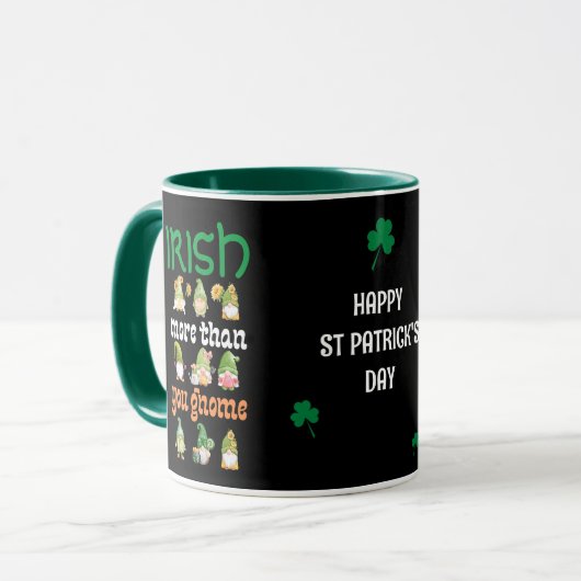 IRISH MEER DAN JE GNOME St Patricks Day Mok (Voorkant links)