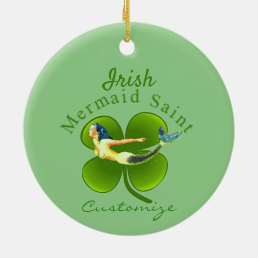 Irish Mermaid Saint Thunder_Cove Keramisch Ornament (Achterkant)