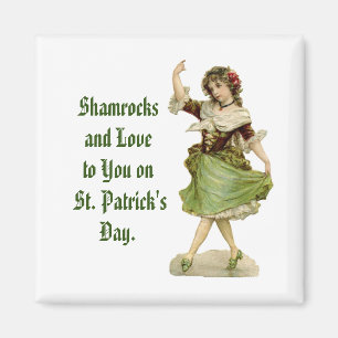 Irish Miss Square Magnet Magneet