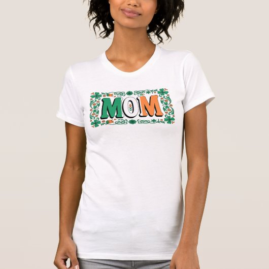 Irish Mom Floral Typography Shirt (Voorkant)