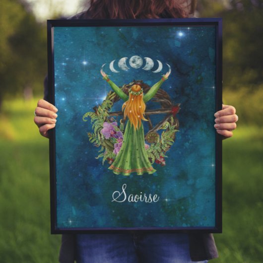 Irish Moon Goddess Poster