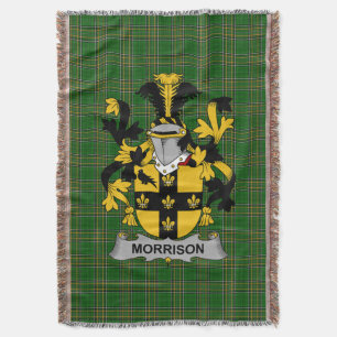Irish Morrison Coat of Arms Family Crest Ireland Deken