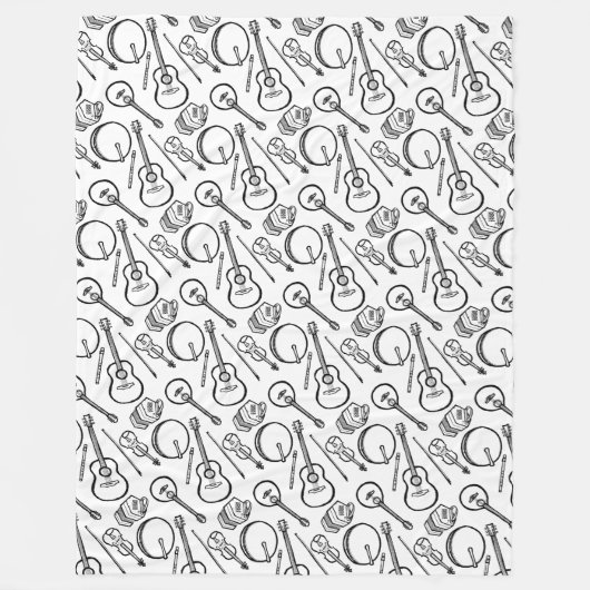 Irish Music Instrument Fleece Blanket (Voorkant)