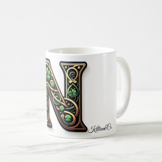 Irish N Monogram Coffee Mug (Devant droit)