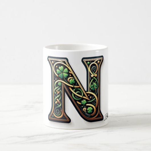 Irish N Monogram Coffee Mug (Centre)