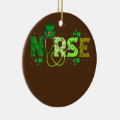 Irish Neurse Stethoscoop St Patricks Day Keramisch Ornament (Rechts)