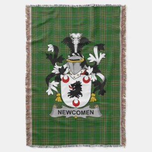 Irish Newcomen of Newcombe Coat of Arms Family Car Deken