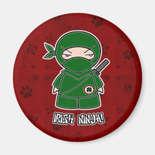 Irish Ninja! In Red Magnet Magneet
