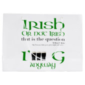 Irish not Irish Original St Patrick Grand sac cade (Dos)
