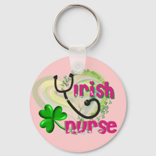 Irish Nurse Artsy Heart Gifts Sleutelhanger