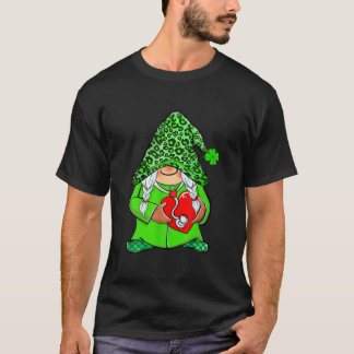 Irish Nurse Gnomes Heart Stethoscope St Patricks M T-shirt