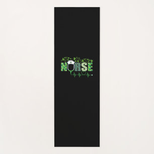 Irish Nurse Shamrock Stethoscope St Patrick's Day Yogamat