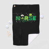 Irish Nurse Stethoscoop Scrub St Patricks Day Nurs Golfhanddoek (Insitu)