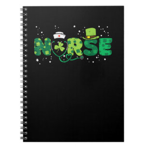 Irish Nurse Stethoscoop Scrub St Patricks Day Nurs Notitieboek