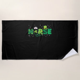 Irish Nurse Stethoscoop Scrub St Patricks Day Nurs Strandlaken