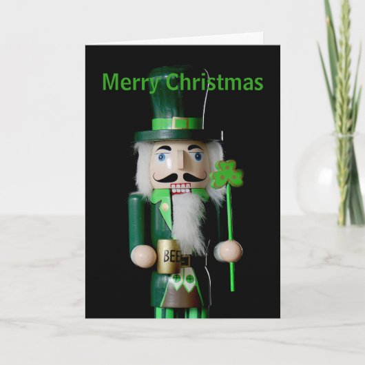 Irish Nutkraker w Personalized Message Feestdagen Kaart (Voorkant)