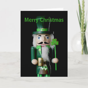 Irish Nutkraker w Personalized Message Feestdagen Kaart