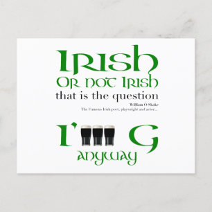 Irish or not Irish Original St Patrick's Day HHP Uitnodiging Briefkaart