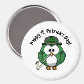 Irish Owl Circle Magnet Magneet (Voorkant / Achterkant)