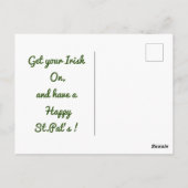 Irish Owl Holiday Briefkaart (Achterkant)