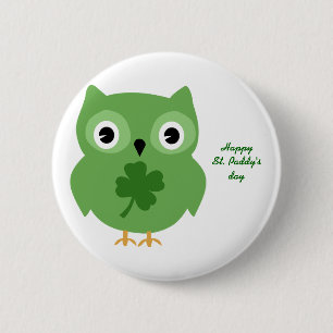 Irish Owl Ronde Button 5,7 Cm