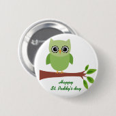 Irish Owl Ronde Button 5,7 Cm (Voorkant /achterkant)