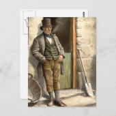 Irish Peasant Farmer Briefkaart (Voorkant / Achterkant)