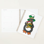 Irish Penguin Holding Christmas Teddy Bear (Devant avec enveloppe)