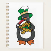 Irish Penguin Holding Christmas Teddy Bear (Devant)