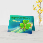 Irish Personal Birthday Card Kaart (Gele Bloem)