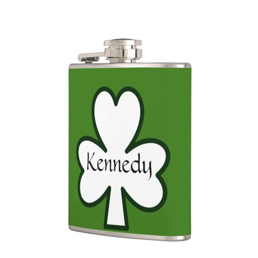IRISH PERSONALIZED SHAMROCK ST PATRICKS DAY FLASK HEUPFLES (Links)