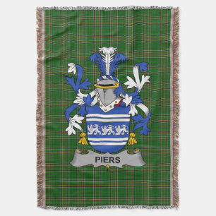 Irish Piers Wapenschild Familie Crest Ierland Deken