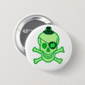 Irish Pirate Skull Button (Voorkant /achterkant)