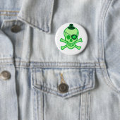Irish Pirate Skull Button (In situ)