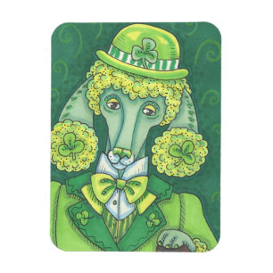 Irish Poodle ST. PATRICK'S DAY DOG MAGNET *Personn