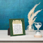 Irish Prayer Celtic Border and Tartan Fotoplaat (Insitu)