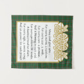 Irish Prayer Celtic Border and Tartan Wandkleed (Voorkant (horizontaal))