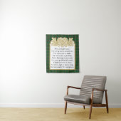 Irish Prayer Celtic Border and Tartan Wandkleed (In situ)