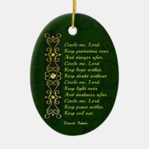 Irish Prayer, Circle me Lord, Keramisch Ornament