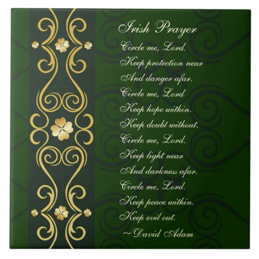 Irish Prayer, Circle me Lord, Tegeltje (Voorkant)