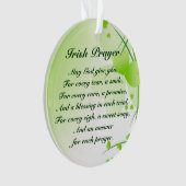 Irish Prayer Hearts en Shamrocks Custom Ornament (voorkant)