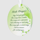 Irish Prayer Hearts en Shamrocks Custom Ornament (voorkant)