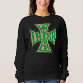 Irish Pride Biker stijl Irish Pride Cross 1 Trui (Voorkant)