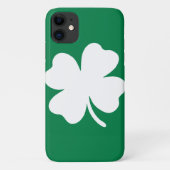 Irish Pride : coque iphone Shamrock vert et blanc (Dos)