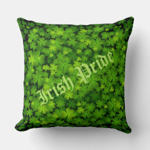 Irish Pride Green Shamrocks Kussen