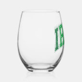 Irish Pride Retro St Patrick's Day Wijnglas Zonder Voet (Rechts)