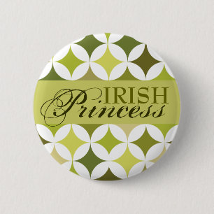 Irish Princess Green Diamonds & Circles Ronde Button 5,7 Cm