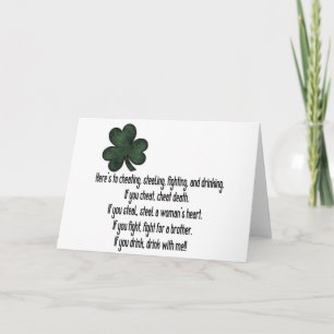 Irish Proverb 3 St. Patrick's Day Wenskaart Kaart
