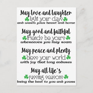 Irish Proverb Blessing Briefkaart