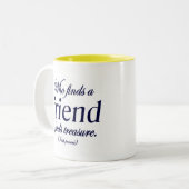 Irish Proverb Friend Quote Tweekleurige Koffiemok (Voorkant links)